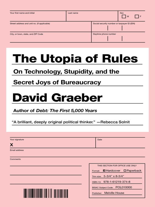 Title details for The Utopia of Rules by David Graeber - Available